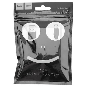 Кабель iPhone Lightning Hoco X13 2.4A черный 1м (36) - фото