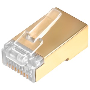 LAN коннектор 1шт золотой cat6 8p8c - фото
