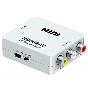 HDMI (мама) -3RCA(тюльпаны) (мама) конвертер белый - фото