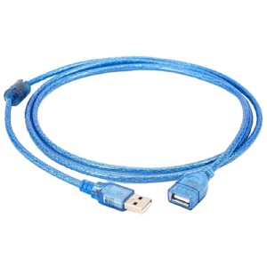Удлинитель USB  мама-папа 2.0 1,5м синий  - фото