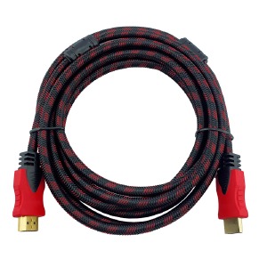 Кабель HDMI-HDMI V1.4 тканевой черный 3м - фото