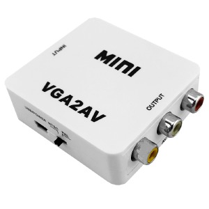 Конвертер VGA-AV (3RCA) белый - фото