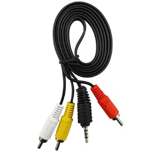 Кабель 3.5-3RCA (тюльпаны) Premium черный 1,5м - фото