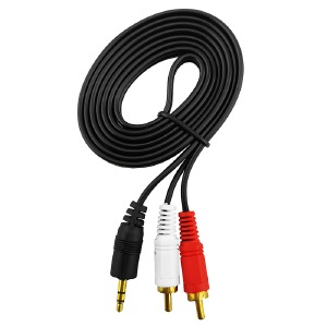 3,5-2RCA (тюльпаны) кабель Premium черный 3м - фото