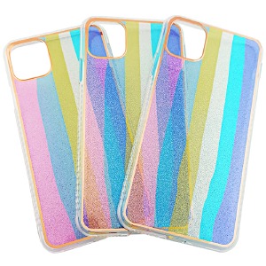 Силикон iPhone 11 Pro Max Shiny Rainbow# - фото