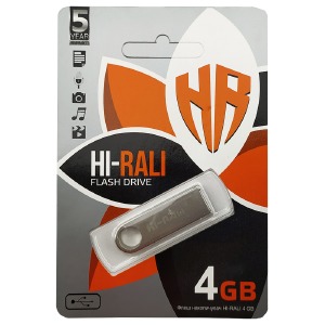 USB 4GB 2.0 Hi-Rali Shuttle Series стальная - фото