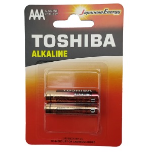 LR03 Батарейки Toshiba Alkaline ААА щелочная по 4шт(мизинчиковые)/цена за 1 бат. - фото