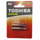 LR03 Батарейки Toshiba Alkaline ААА щелочная по 4шт(мизинчиковые)/цена за 1 бат. - фото 1