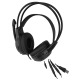 Наушники компьютерные XTRIKE GH-709 USB/3,5(папа)+переходник 2х3,5(мама)-2х3,5 (папа)/LED RGB подсветка черные 2,1м - фото 1