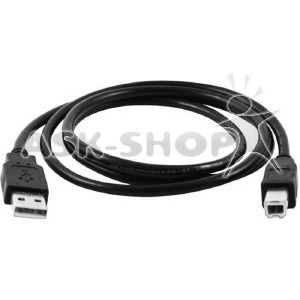 Кабель USB AM-BM (Принтер) черный 2.0 1,5м - фото