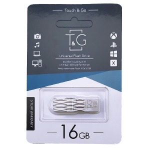 USB 16GB 2.0 T&G 103 metal Series серебряная - фото