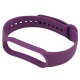 Ремешок для фитнесс браслета Mi Band 5/6 цветной однотонный фиолетовый - фото 1