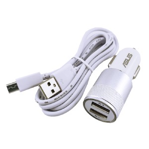 АЗУ microUSB Asus (2in1) +USB в т.у. белое - фото