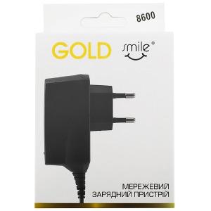 Сетевое зарядное устройство Nok. 6500 / 8600 microUSB Gold (Китай Premium) с коробкой - фото