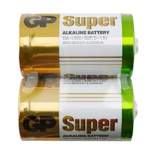 LR20 Батарейки GP SUPER Alkaline щелочная по 2шт/цена за 1 бат. - фото