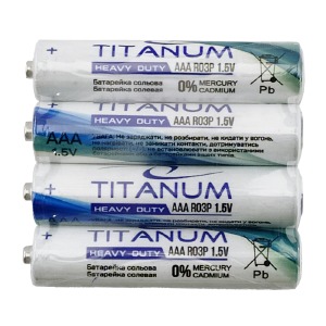 R03 Батарейки Videx Titanium AAA солевые по 4 шт (мизинчиковые)/цена за 1 бат. - фото