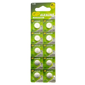Батарейки AG10 (LR1130/LR1131/LR54) GP Alcaline щелочные по 10 шт/цена за 1 бат. - фото