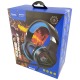 Наушники компьютерные Hoco W104 USB/2x3.5/LED RGB подсветка синие 2,4м - фото 2