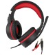 Наушники компьютерные Hoco W104 USB/2x3.5/LED RGB подсветка красные 2,4м - фото 1
