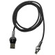 Кабель iPhone Lightning (5/6/7/8...) Hoco S8 2.4A/LED индикатор магнитный тканевой черный 1,2м - фото 1