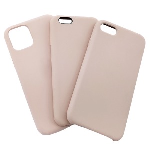 Силикон iPhone 5 "Soft touch" Original Sand pink (19) лого - фото