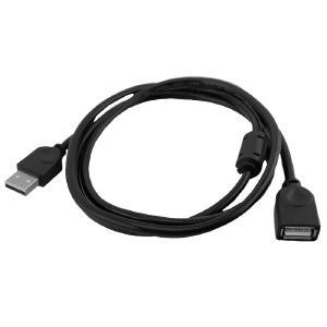 Удлинитель USB (мама-папа) 2.0 1,5м черный  - фото