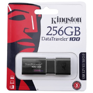 USB 256GB 3.1 Kingston DataTravel 100 G3 черная - фото