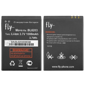 АКБ Fly BL6203 (DS120+) оригинал (1000 мАч) в т.у. - фото