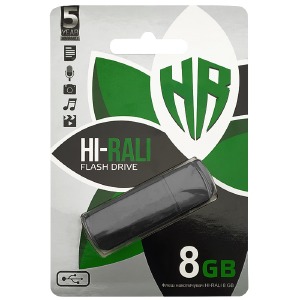 USB 8GB 2.0 Hi-Rali Taga Series черная - фото