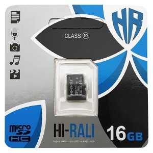 Карта памяти Micro SD 16GB (10) (-adapter) Hi-Rali UHS-I - фото