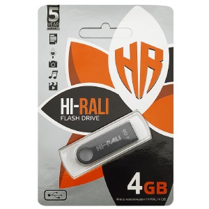 USB 4GB 2.0 Hi-Rali Shuttle Series черная - фото