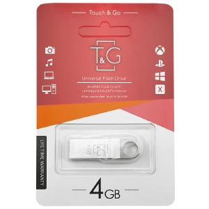 USB 4GB 2.0 T&G 026 metall серебряная - фото