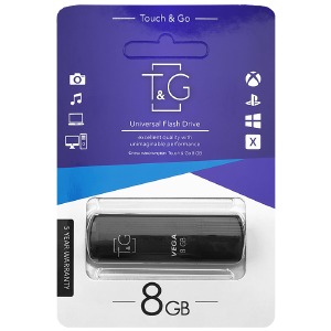 USB 8GB 2.0 T&G 121 Vega series черная  - фото