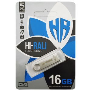 USB 16GB 2.0 Hi-Rali Shuttle Series серебряная - фото