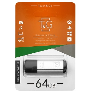 USB 64GB 2.0 T&G 121 Vega series серебряная - фото