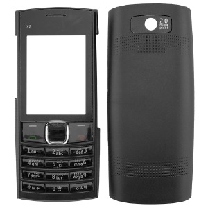 Корпус китай Nokia X2-02 черный с английской клавиатурой - фото