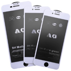 Стекло защитное iPhone 7+/8+ матовое 6DH белое в т.у. - фото