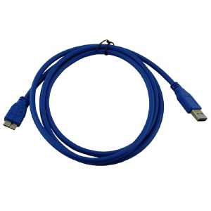 Кабель USB 3.0 - Micro-B для жестких дисков синий 1,5м - фото