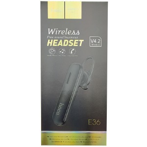Bluetooth-гарнитура Hoco E36 BT4.2/70mAh черная - фото