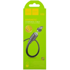 Кабель microUSB Hoco X52 черный магнитный 1м - фото