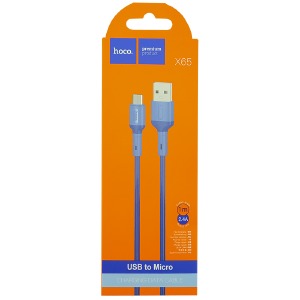 Кабель microUSB Hoco X65 синий 1м - фото