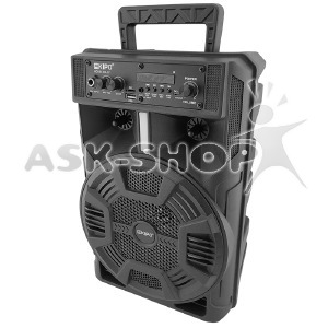 Колонка чемодан KIPO Q7 Bluetooth черная 37х23х21см  - фото