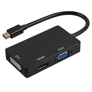 Конвертер mini DisplayPort - HDMI+VGA+DVI metall - фото