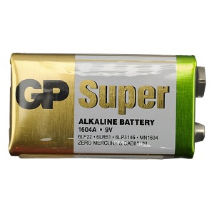 6LR61 Батарейки GP Super щелочная крона по 1шт крона/цена за 1 бат. (10) - фото