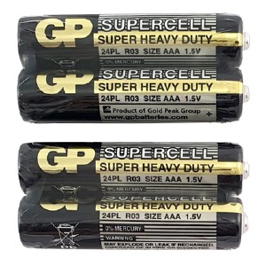 R03 Батарейки GP Supercell ААА  по 4шт(мизинчиковые)/цена за 1 бат. - фото