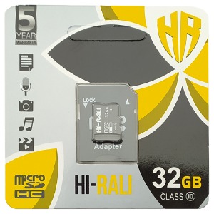 Карта памяти Micro SD 32GB (10) (+adapter) Hi-Rali - фото
