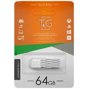 USB 64GB 2.0 T&G 103 Metal стальная - фото