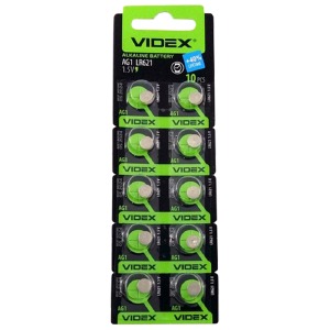 Батарейки AG1 (LR621) Videx по 10 шт/цена за 1 бат. - фото