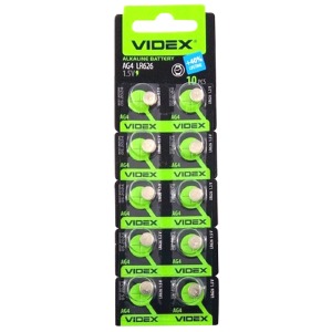 Батарейки AG4 (LR626) Videx по 10 шт/цена за 1 бат. - фото