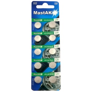 Батарейки AG10 (LR1130/LR1131) Mastak по 10 шт/цена за 1 бат. - фото